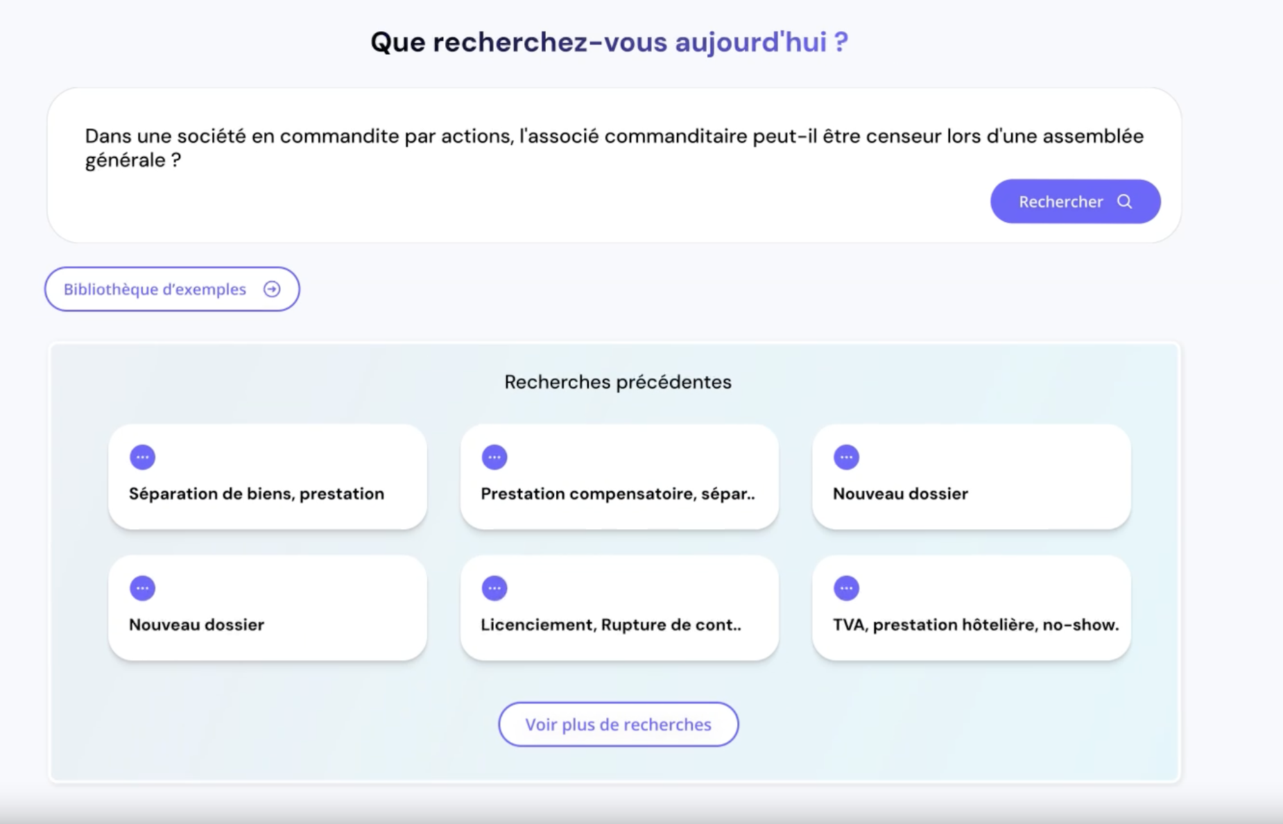 Interface de l’outil